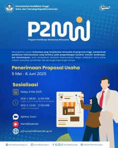 Read more about the article Pendaftaran Proposal Usaha Program Pembinaan Mahasiswa Wirausaha (P2MW) tahun 2025