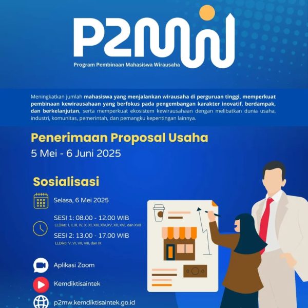 Pendaftaran Proposal Usaha Program Pembinaan Mahasiswa Wirausaha (P2MW) tahun 2025